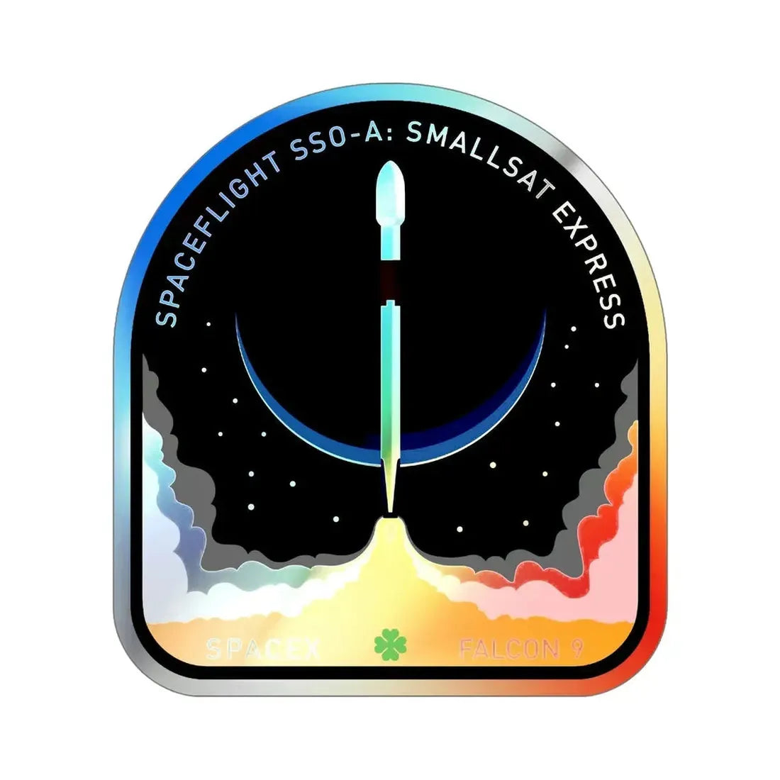SSO-A (SpaceX) Holographic STICKER Die-Cut Vinyl Decal 6 Inch Holographic - The Sticker Space