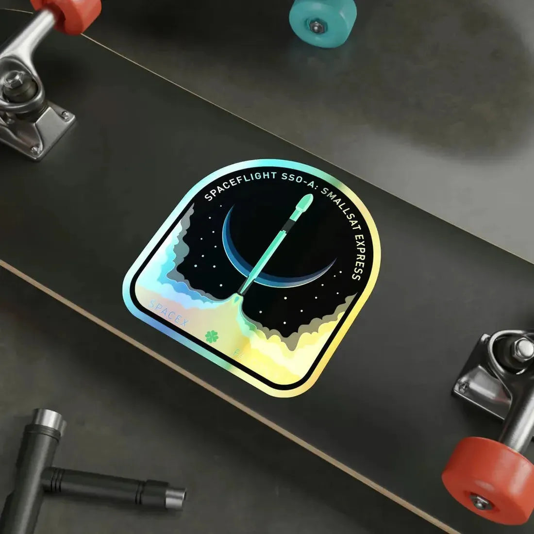 SSO-A (SpaceX) Holographic STICKER Die-Cut Vinyl Decal - The Sticker Space