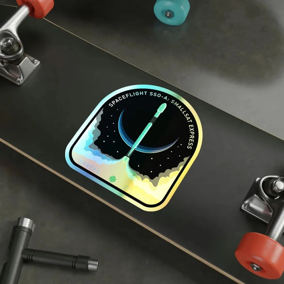 SSO-A (SpaceX) Holographic STICKER Die-Cut Vinyl Decal - The Sticker Space