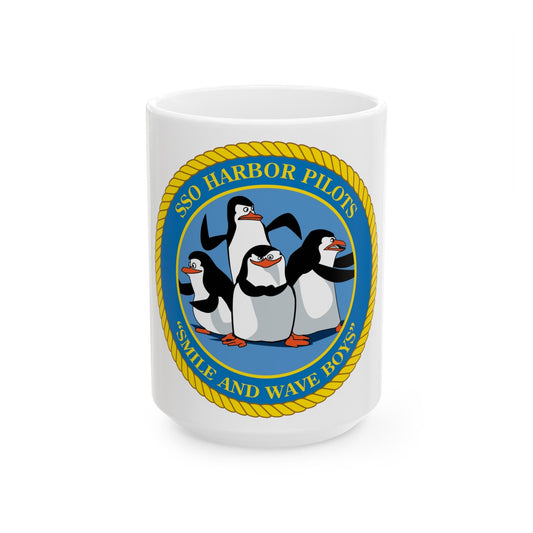 SSO Harbor Pilots Smile and Wave Boys (U.S. Navy) White Coffee Mug-15oz-The Sticker Space