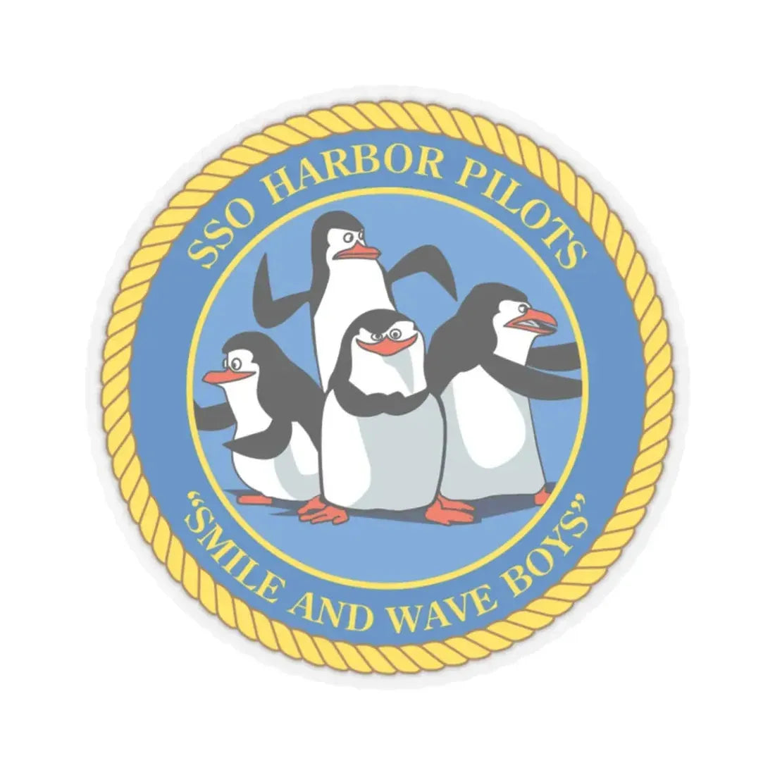 SSO Harbor Pilots Smile and Wave Boys (U.S. Navy) STICKER Vinyl Kiss-Cut Decal 2 Inch Transparent - The Sticker Space