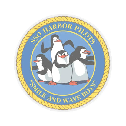 SSO Harbor Pilots Smile and Wave Boys (U.S. Navy) STICKER Vinyl Kiss-Cut Decal 4 Inch Transparent - The Sticker Space