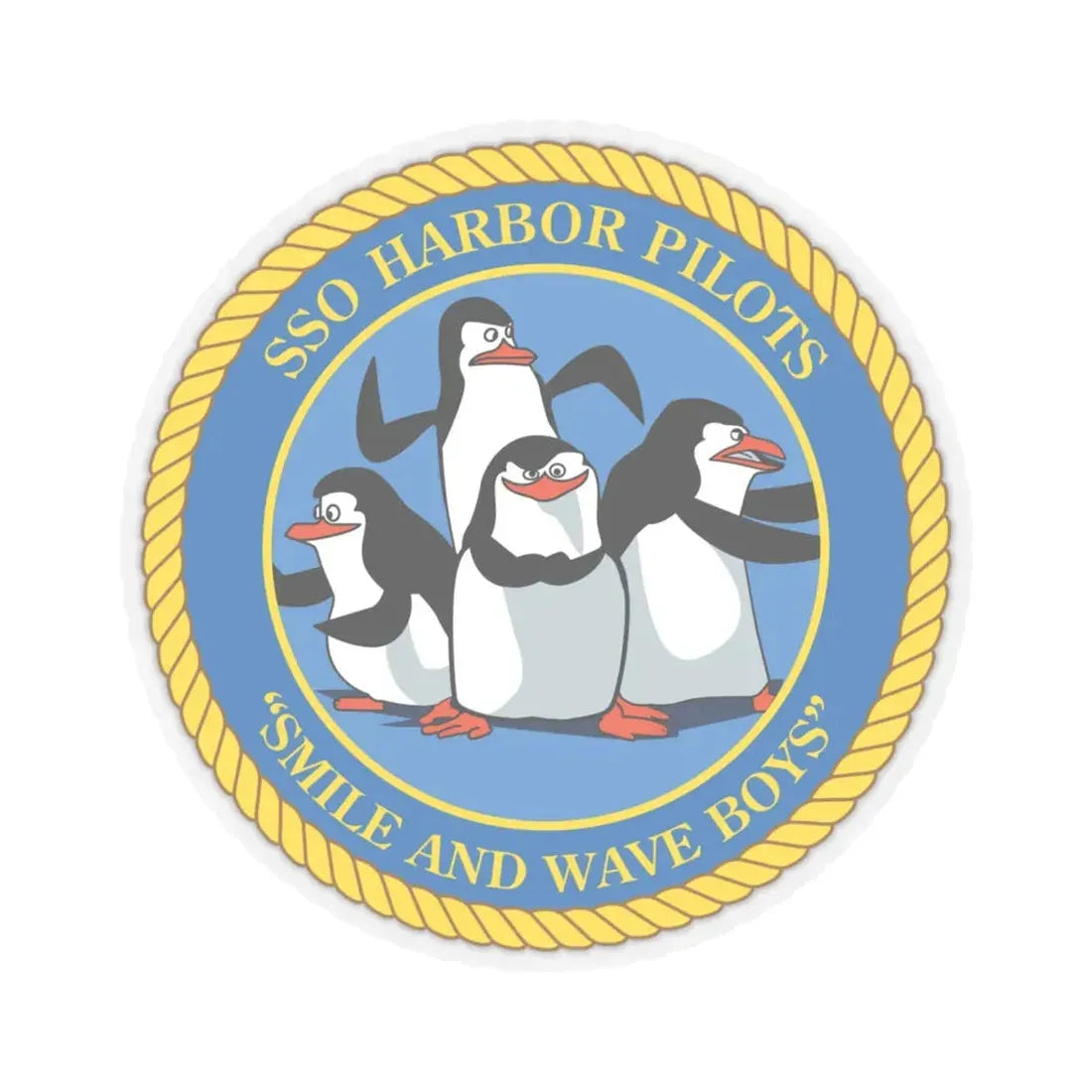 SSO Harbor Pilots Smile and Wave Boys (U.S. Navy) STICKER Vinyl Kiss-Cut Decal 6 Inch Transparent - The Sticker Space