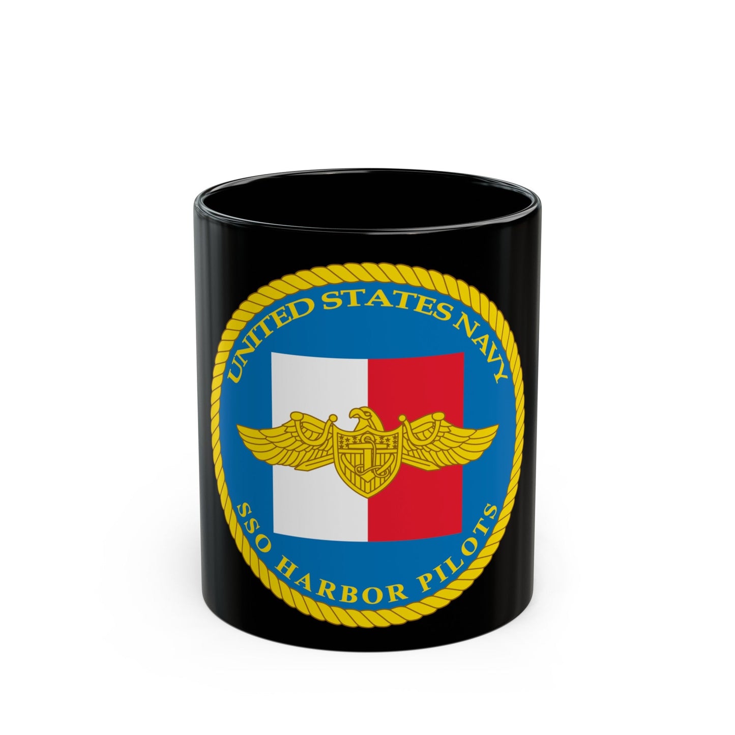 SSO Harbor Pilots (U.S. Navy) Black Coffee Mug-11oz-The Sticker Space