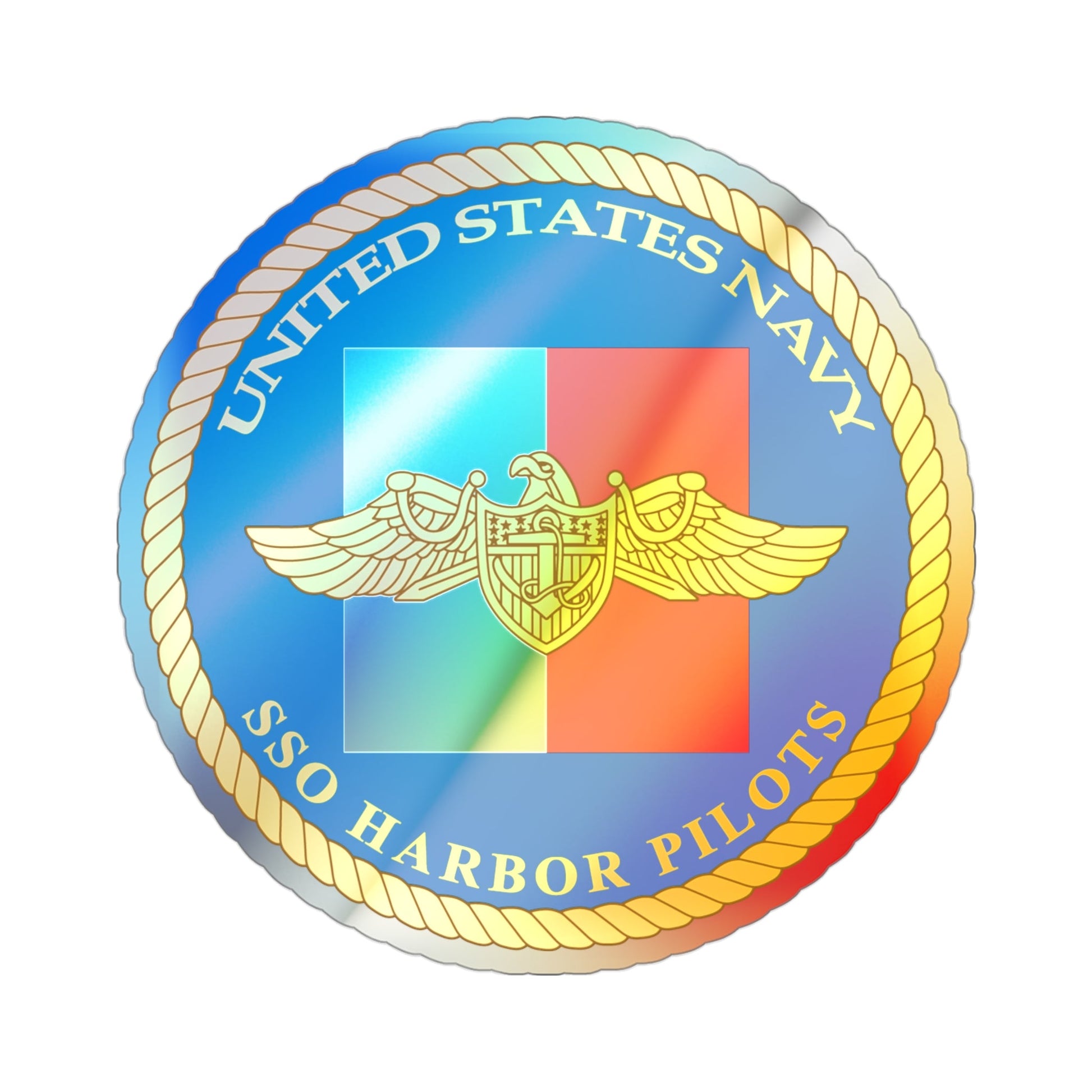 SSO Harbor Pilots (U.S. Navy) Holographic STICKER Die-Cut Vinyl Decal-3 Inch-The Sticker Space