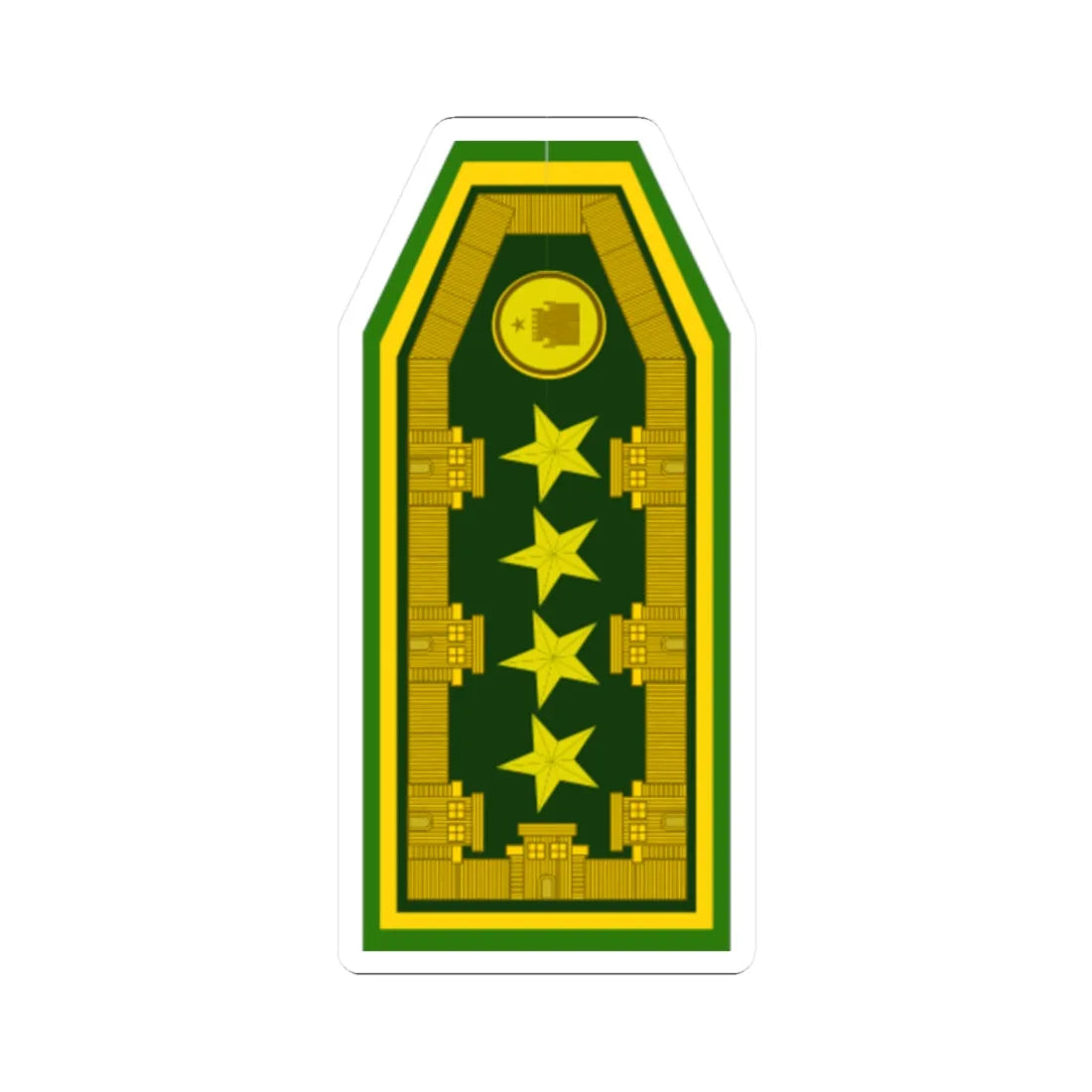 SS.OO.1.GEND.DIRECTOR GENERAL (Chile) (Military Rank) STICKER Vinyl Kiss-Cut Decal 2 Inch White - The Sticker Space