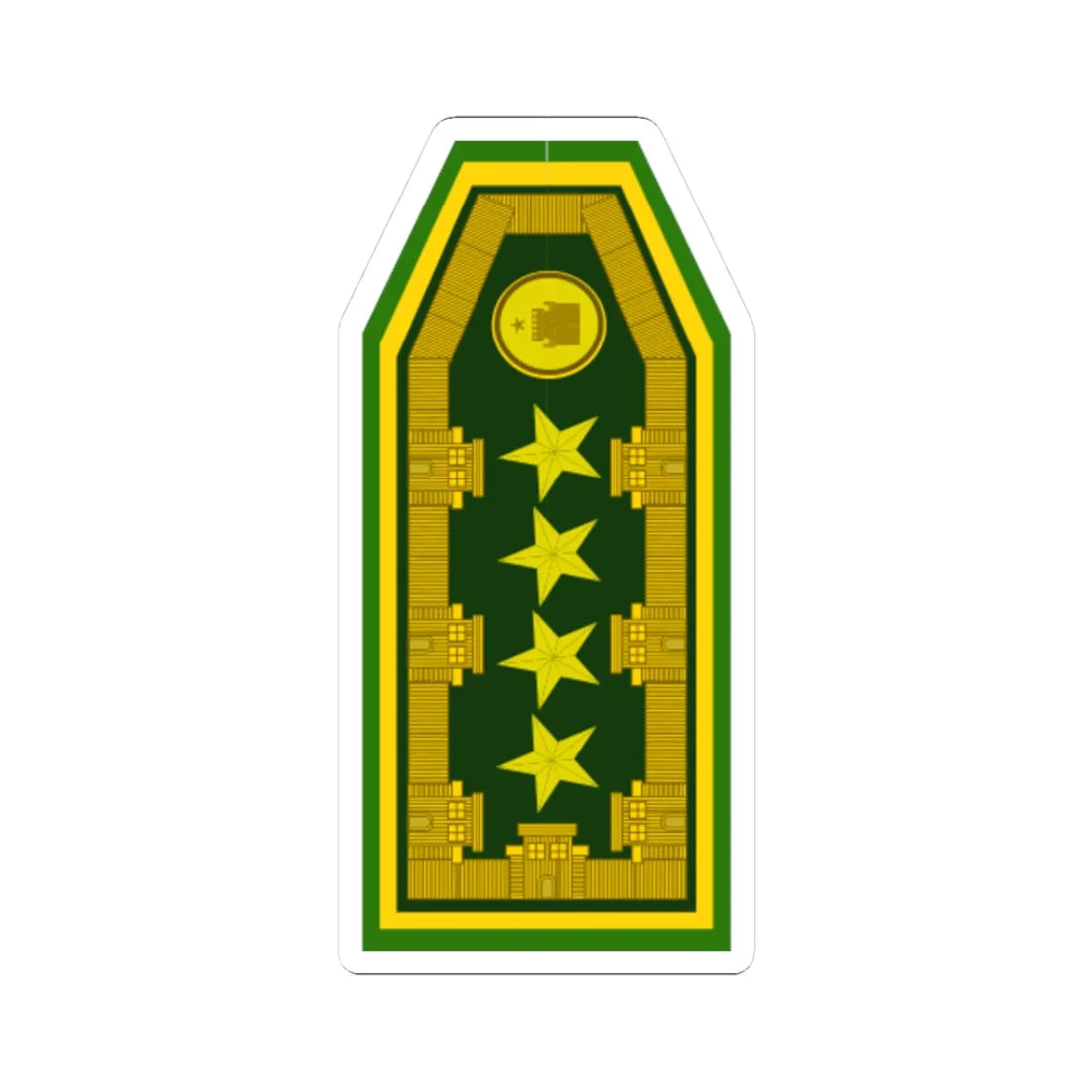 SS.OO.1.GEND.DIRECTOR GENERAL (Chile) (Military Rank) STICKER Vinyl Kiss-Cut Decal 3 Inch White - The Sticker Space