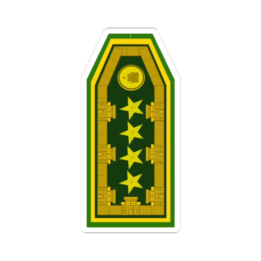 SS.OO.1.GEND.DIRECTOR GENERAL (Chile) (Military Rank) STICKER Vinyl Kiss-Cut Decal 4 Inch White - The Sticker Space