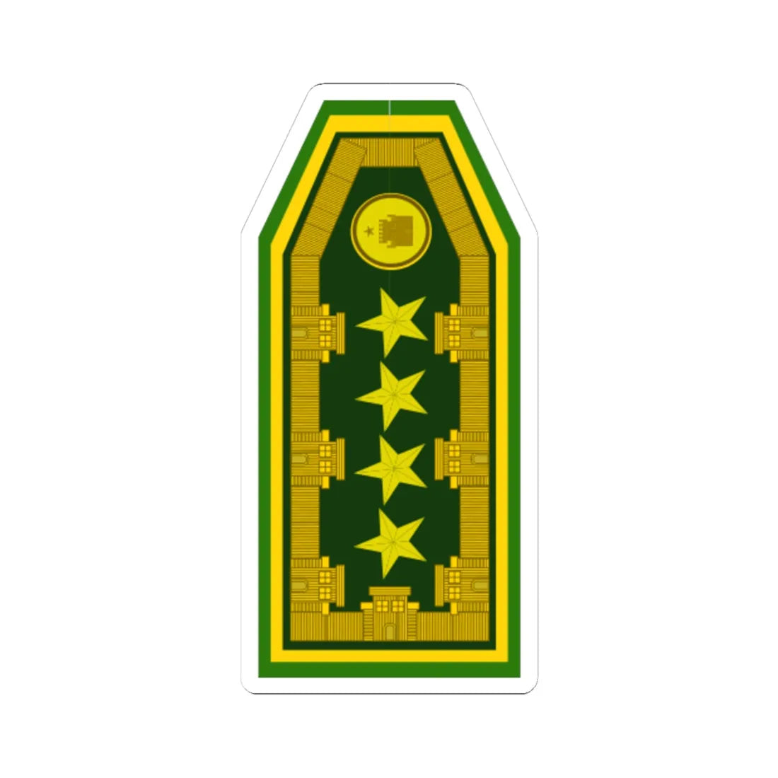 SS.OO.1.GEND.DIRECTOR GENERAL (Chile) (Military Rank) STICKER Vinyl Kiss-Cut Decal 6 Inch White - The Sticker Space
