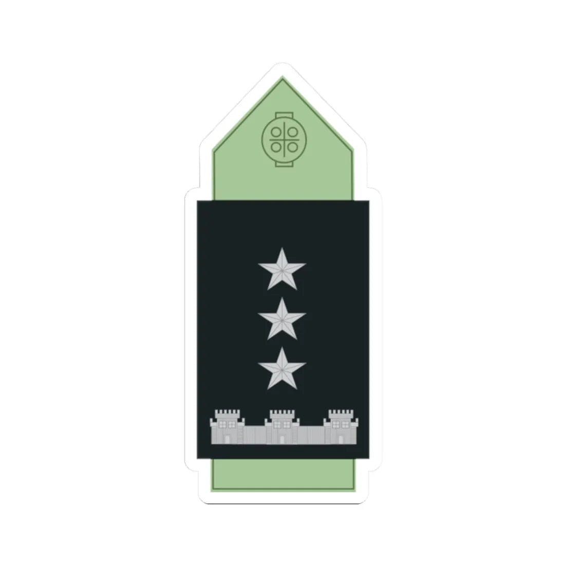 SS.OO.2.GEND.CAMISA.CORONEL (Chile) (Military Rank) STICKER Vinyl Kiss-Cut Decal 2 Inch White - The Sticker Space