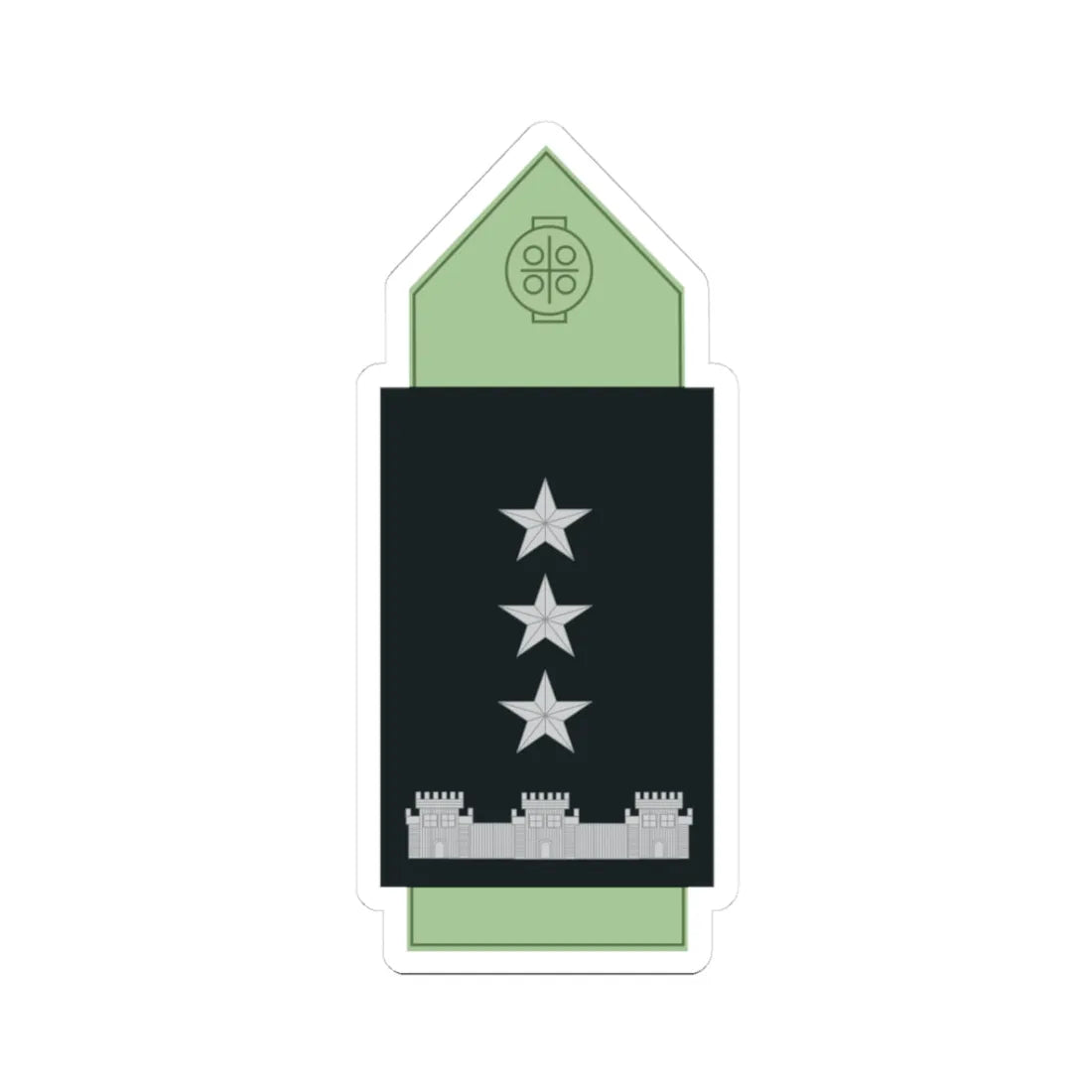 SS.OO.2.GEND.CAMISA.CORONEL (Chile) (Military Rank) STICKER Vinyl Kiss-Cut Decal 3 Inch White - The Sticker Space
