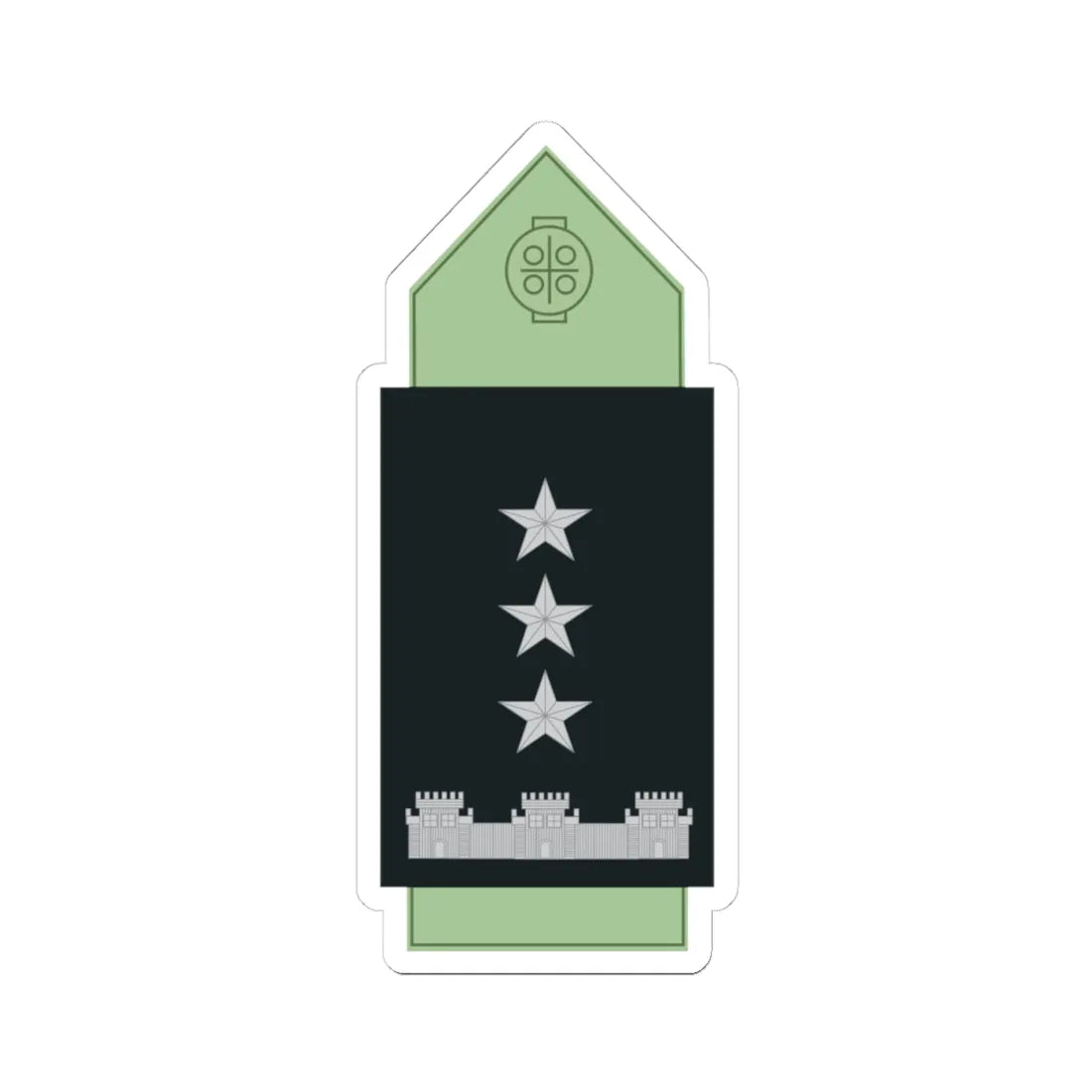 SS.OO.2.GEND.CAMISA.CORONEL (Chile) (Military Rank) STICKER Vinyl Kiss-Cut Decal 4 Inch White - The Sticker Space