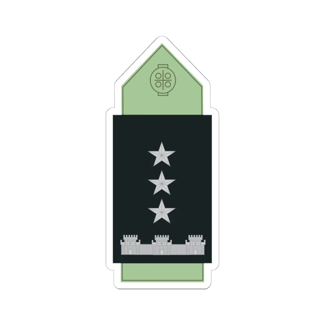 SS.OO.2.GEND.CAMISA.CORONEL (Chile) (Military Rank) STICKER Vinyl Kiss-Cut Decal 6 Inch White - The Sticker Space