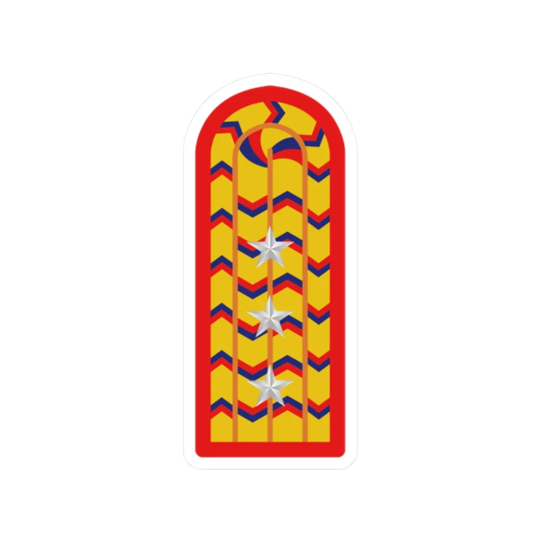 SS.OO.4.EJER.CAPITÁN (Chile) (Military Rank) STICKER Vinyl Kiss-Cut Decal 2 Inch White - The Sticker Space