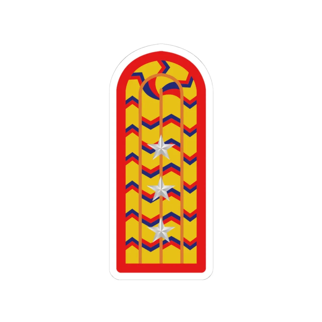 SS.OO.4.EJER.CAPITÁN (Chile) (Military Rank) STICKER Vinyl Kiss-Cut Decal 3 Inch White - The Sticker Space