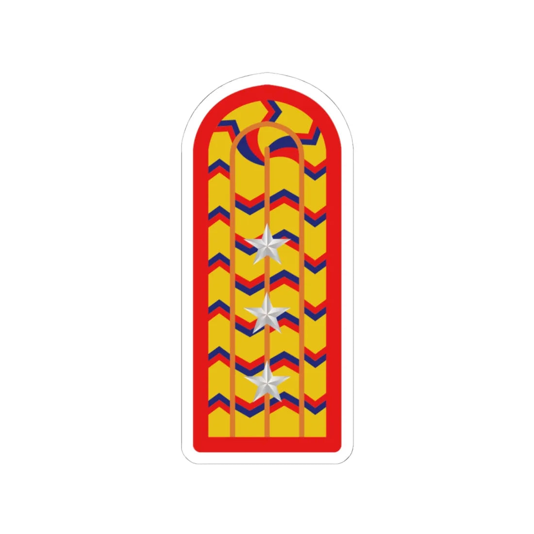 SS.OO.4.EJER.CAPITÁN (Chile) (Military Rank) STICKER Vinyl Kiss-Cut Decal 4 Inch White - The Sticker Space