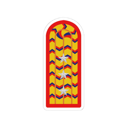 SS.OO.4.EJER.CAPITÁN (Chile) (Military Rank) STICKER Vinyl Kiss-Cut Decal 4 Inch White - The Sticker Space