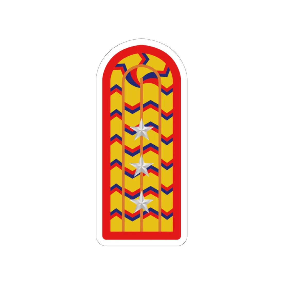 SS.OO.4.EJER.CAPITÁN (Chile) (Military Rank) STICKER Vinyl Kiss-Cut Decal 6 Inch White - The Sticker Space