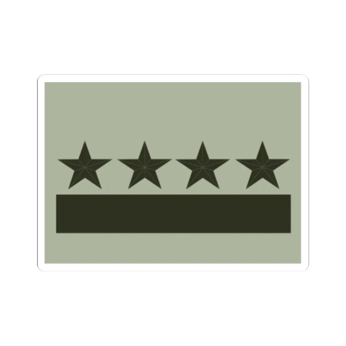 SS.OO.4.EJER.SUR.BRIGADIER (Chile) (Military Rank) STICKER Vinyl Kiss-Cut Decal 2 Inch White - The Sticker Space