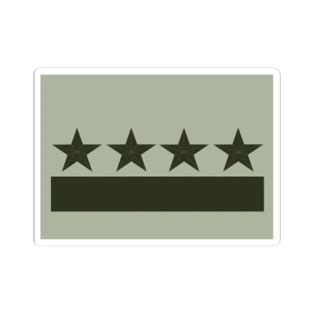 SS.OO.4.EJER.SUR.BRIGADIER (Chile) (Military Rank) STICKER Vinyl Kiss-Cut Decal 4 Inch White - The Sticker Space