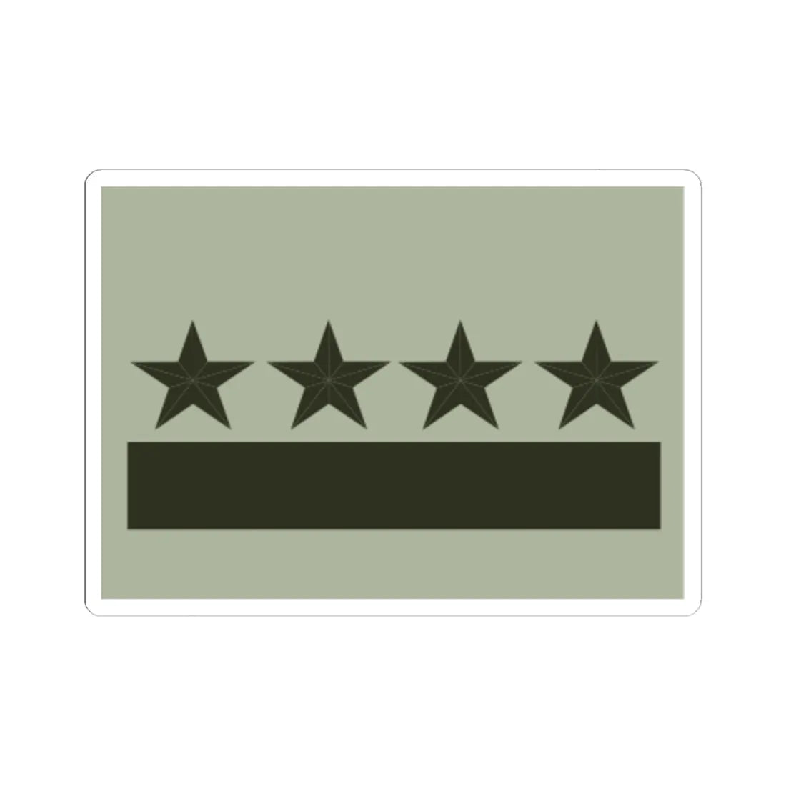 SS.OO.4.EJER.SUR.BRIGADIER (Chile) (Military Rank) STICKER Vinyl Kiss-Cut Decal 6 Inch White - The Sticker Space