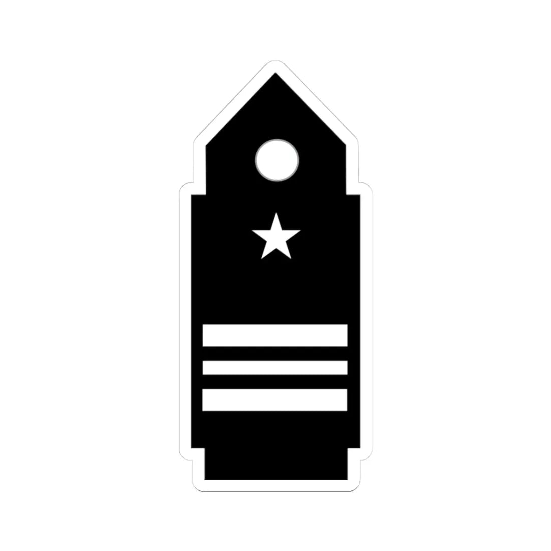 SS.OO.7.  CDE   CASACA   (Chile) (Military Rank) STICKER Vinyl Kiss-Cut Decal 3 Inch White - The Sticker Space