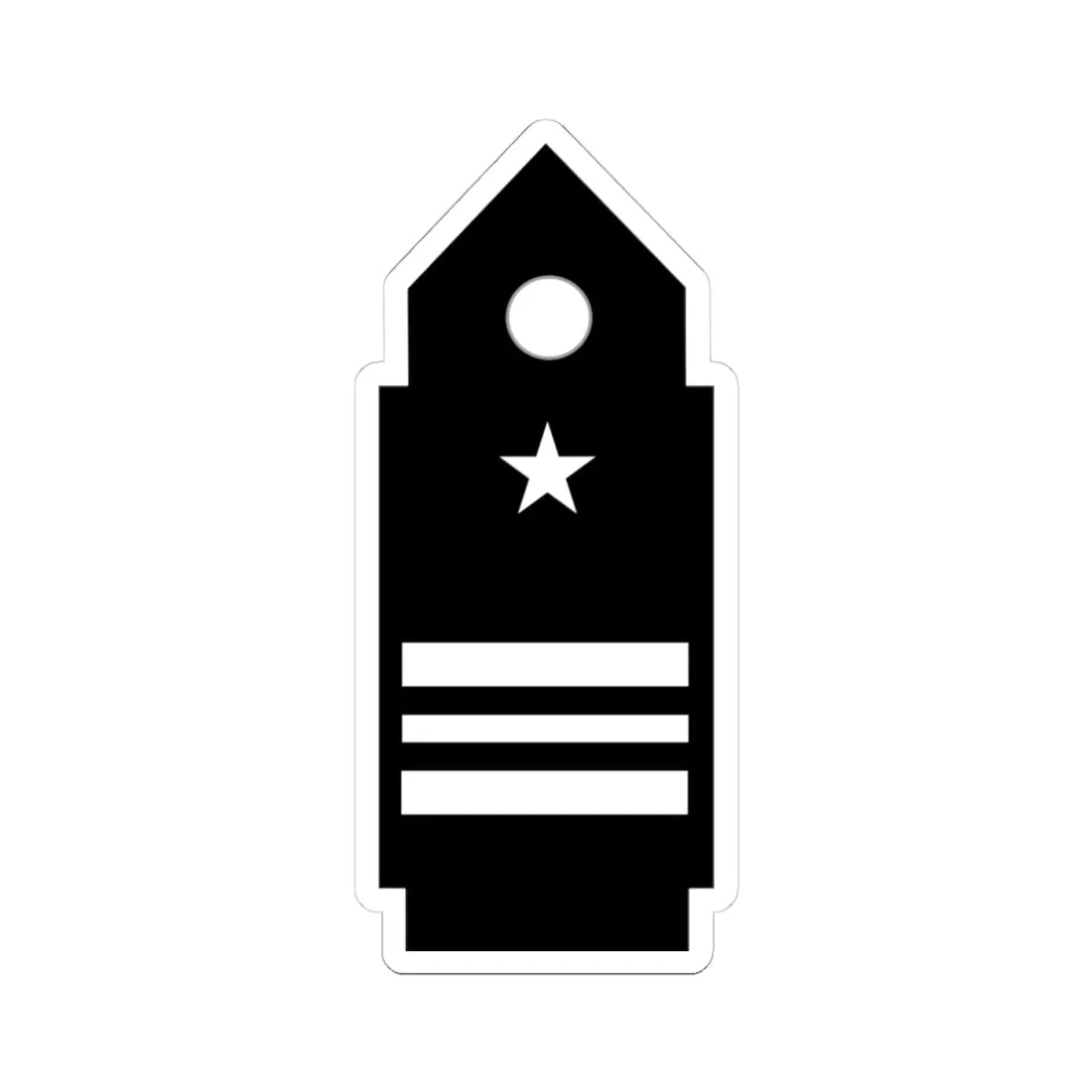 SS.OO.7.  CDE   CASACA   (Chile) (Military Rank) STICKER Vinyl Kiss-Cut Decal 4 Inch White - The Sticker Space