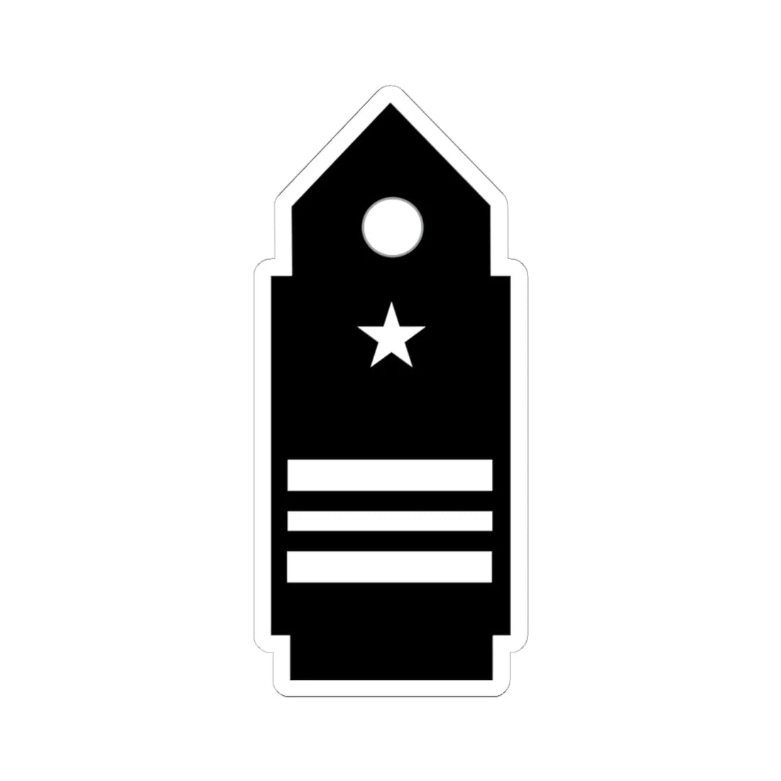 SS.OO.7.  CDE   CASACA   (Chile) (Military Rank) STICKER Vinyl Kiss-Cut Decal 6 Inch White - The Sticker Space