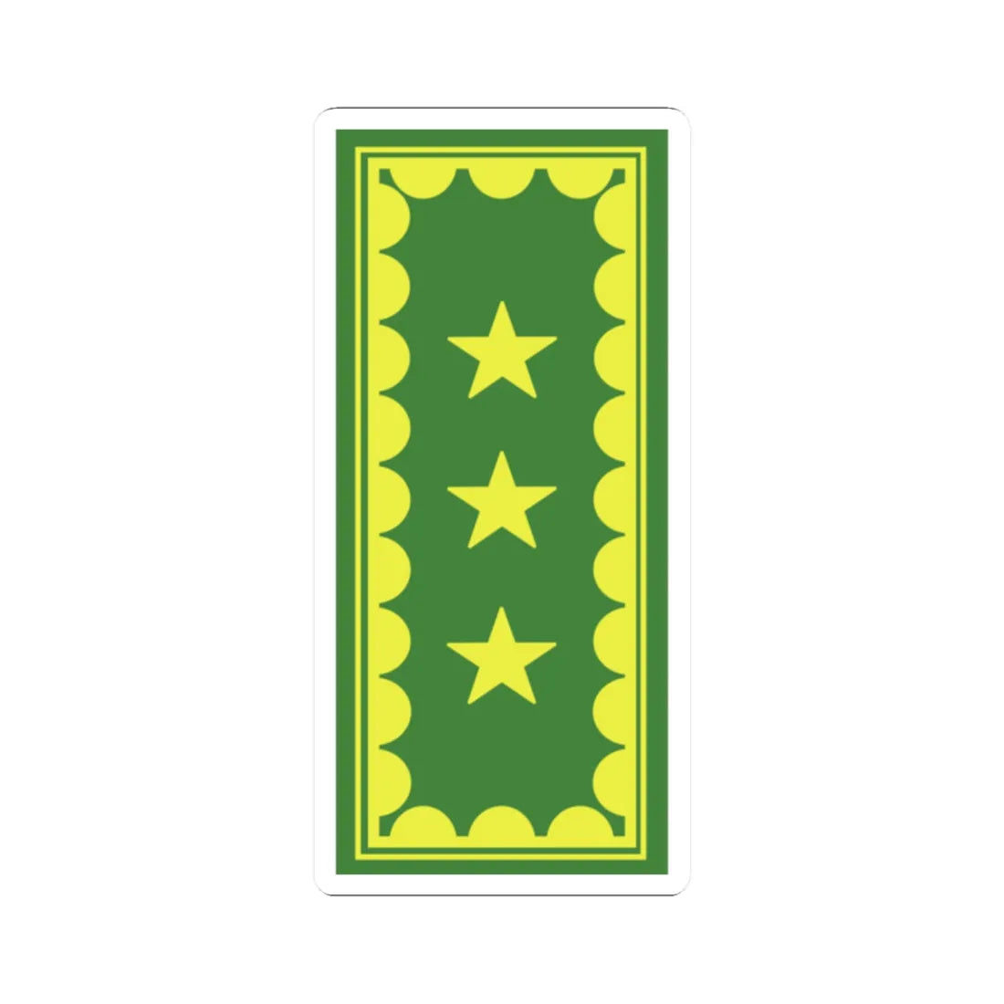 SS.OO.8.CARAB.GENERAL INSPECTOR (Chile) (Military Rank) STICKER Vinyl Kiss-Cut Decal 2 Inch White - The Sticker Space