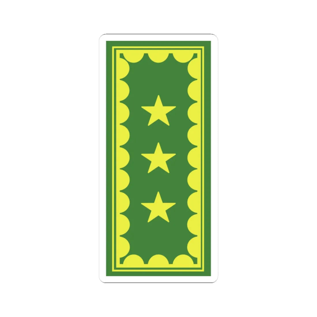 SS.OO.8.CARAB.GENERAL INSPECTOR (Chile) (Military Rank) STICKER Vinyl Kiss-Cut Decal 3 Inch White - The Sticker Space