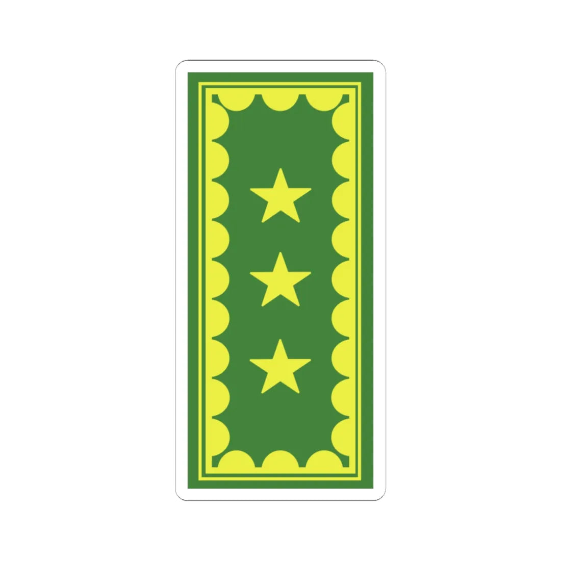 SS.OO.8.CARAB.GENERAL INSPECTOR (Chile) (Military Rank) STICKER Vinyl Kiss-Cut Decal 4 Inch White - The Sticker Space