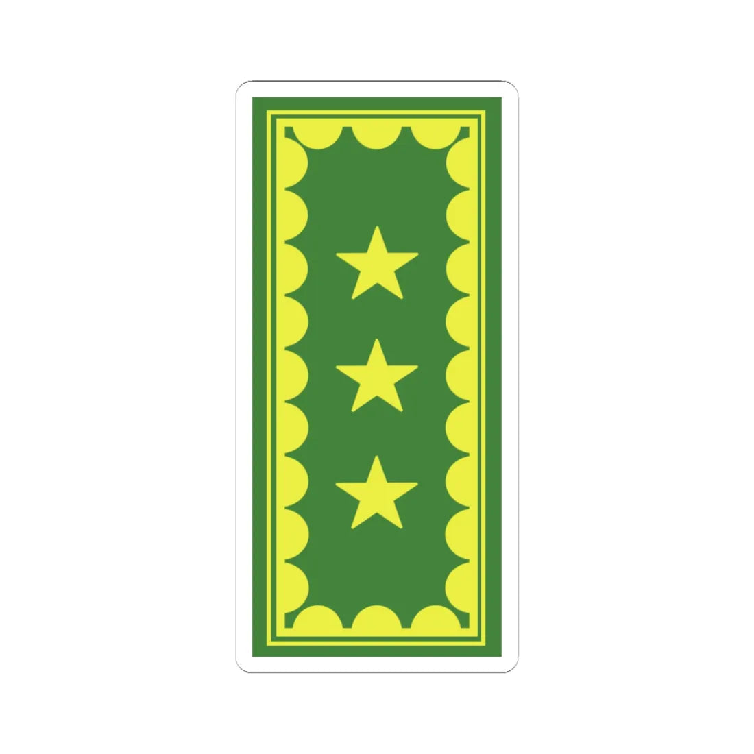SS.OO.8.CARAB.GENERAL INSPECTOR (Chile) (Military Rank) STICKER Vinyl Kiss-Cut Decal 6 Inch White - The Sticker Space