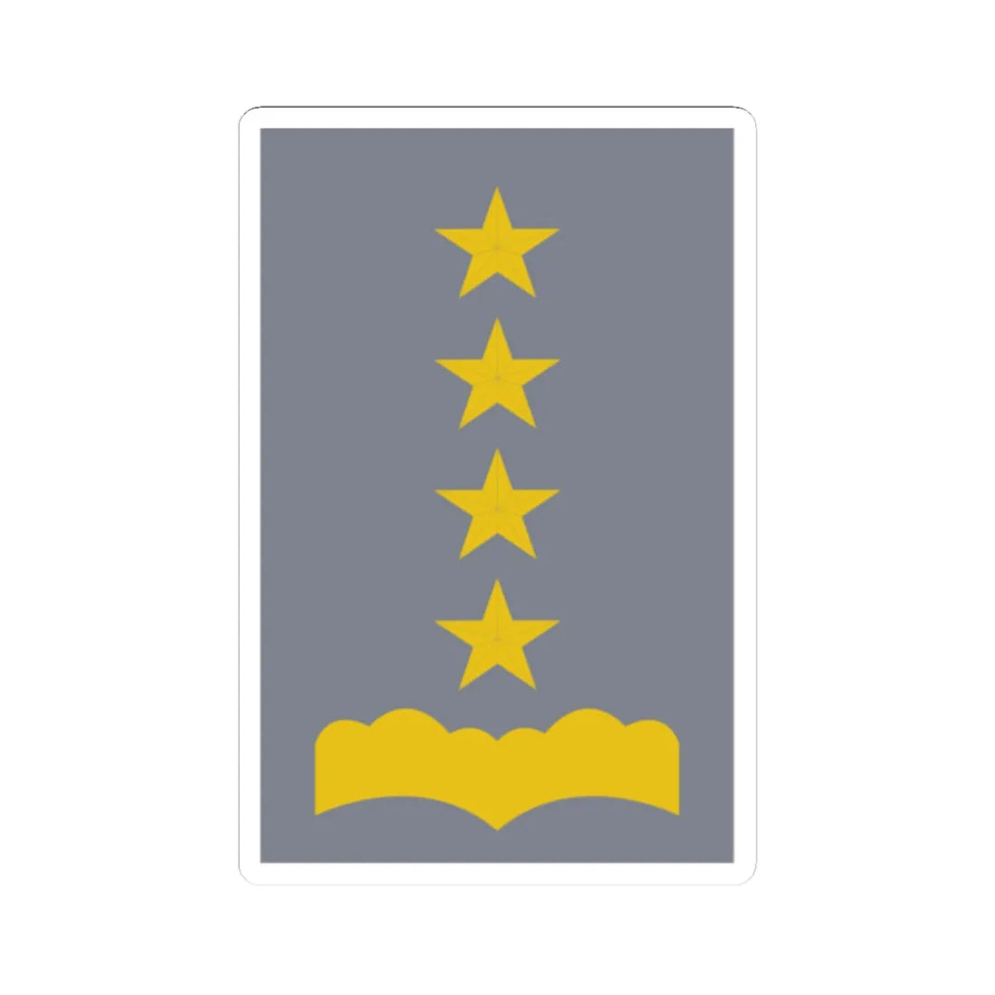 SS.OO.8.EJER.OFICINA.BRIGADIER (Chile) (Military Rank) STICKER Vinyl Kiss-Cut Decal 2 Inch White - The Sticker Space