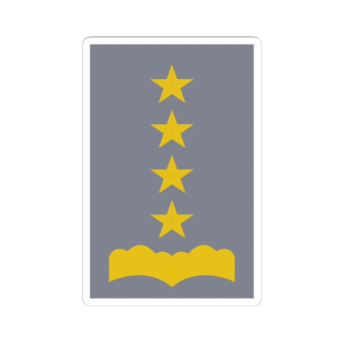 SS.OO.8.EJER.OFICINA.BRIGADIER (Chile) (Military Rank) STICKER Vinyl Kiss-Cut Decal 6 Inch White - The Sticker Space