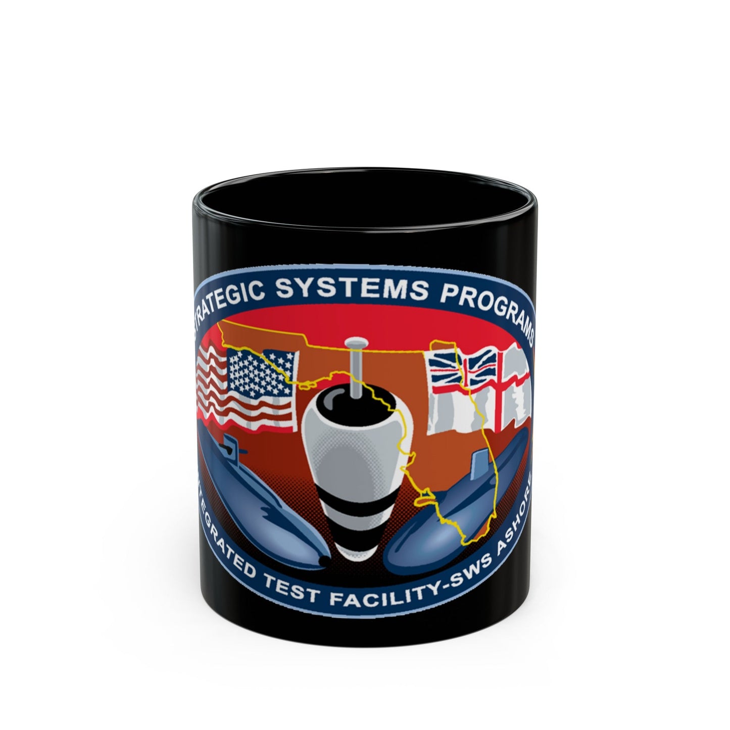 SSP ITFAC SWS Ashore (U.S. Navy) Black Coffee Mug-11oz-The Sticker Space