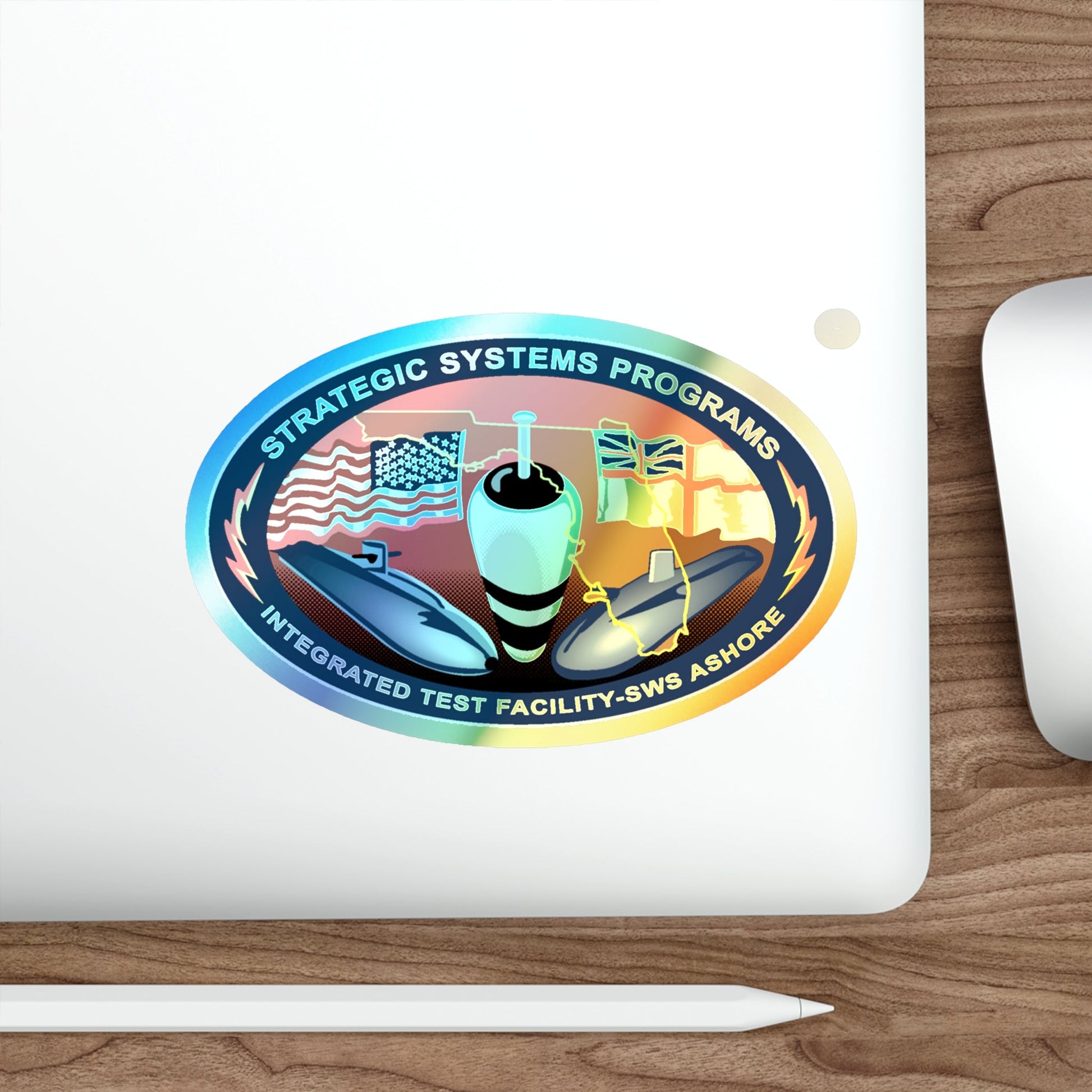 SSP ITFAC SWS Ashore (U.S. Navy) Holographic STICKER Die-Cut Vinyl Decal-The Sticker Space