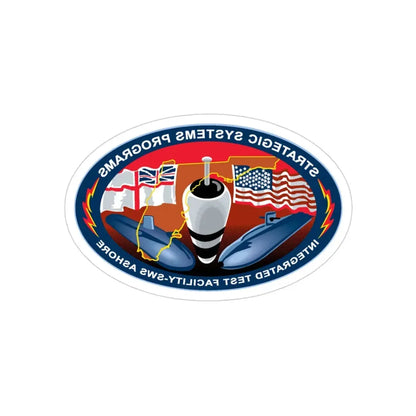 SSP ITFAC SWS Ashore (U.S. Navy) REVERSE PRINT Transparent Die-Cut STICKER 3 Inch Die-Cut Transparent - The Sticker Space