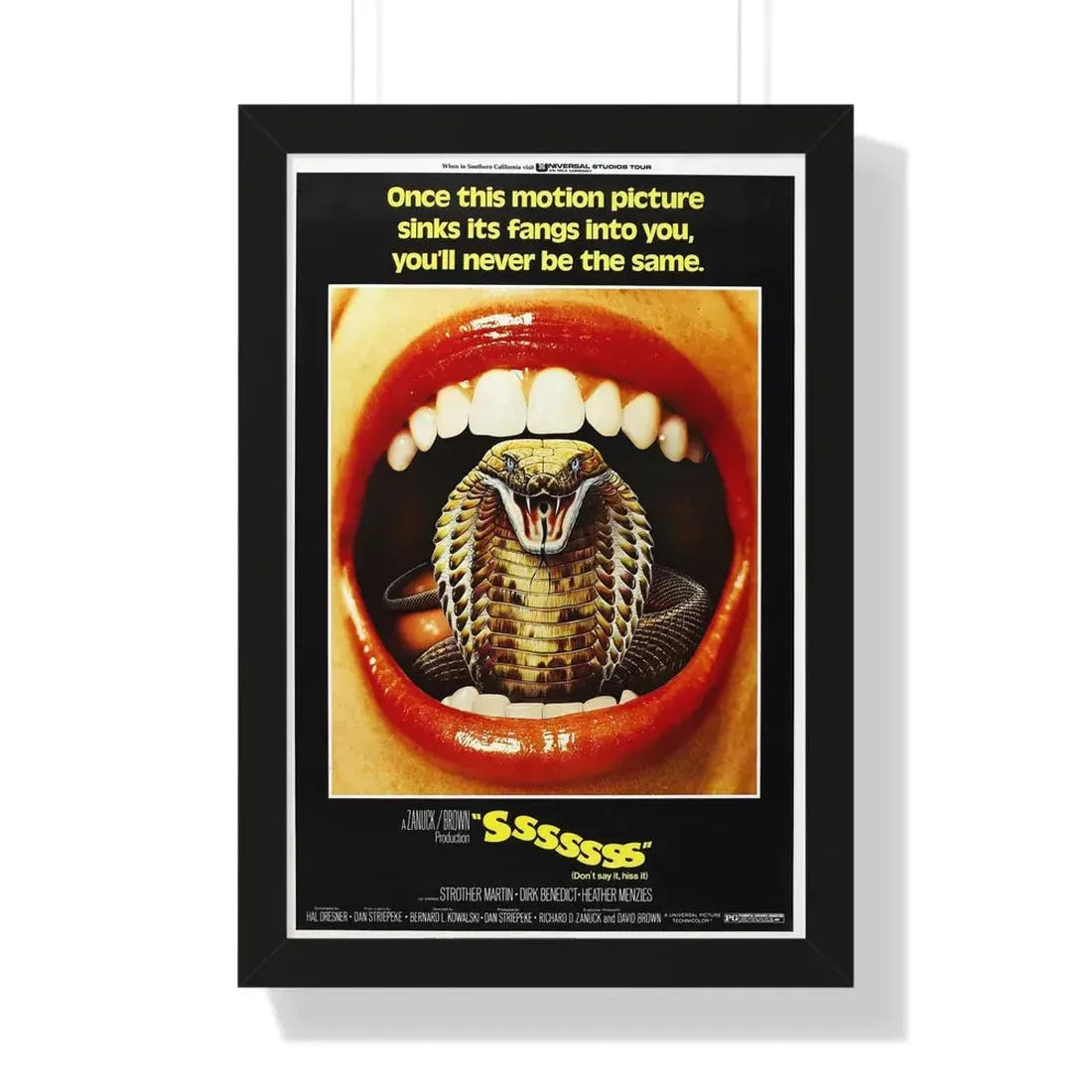 SSSSSSS 1973 - Framed Movie Poster 16″ x 24″ Black - The Sticker Space