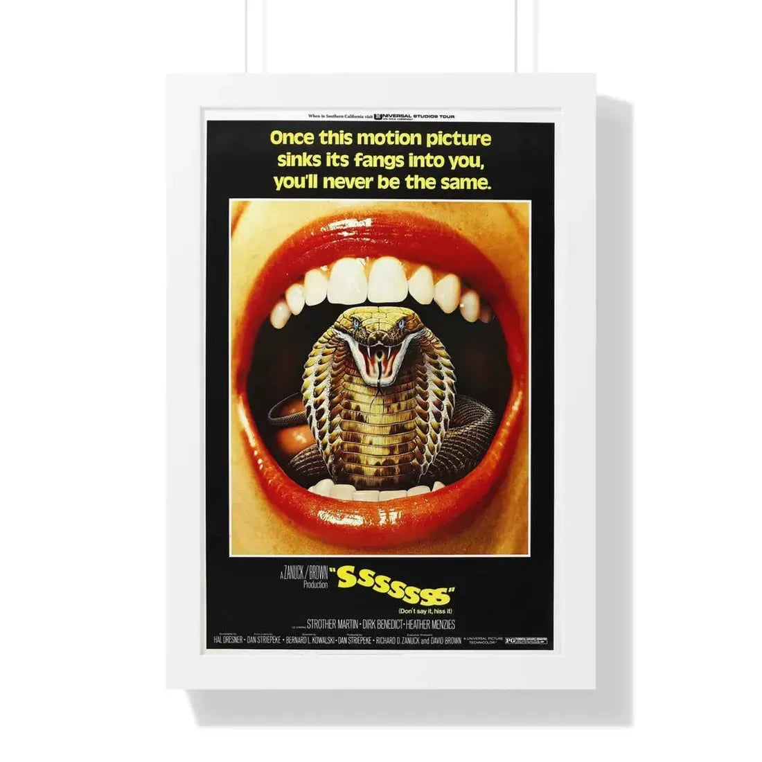 SSSSSSS 1973 - Framed Movie Poster 16″ x 24″ White - The Sticker Space