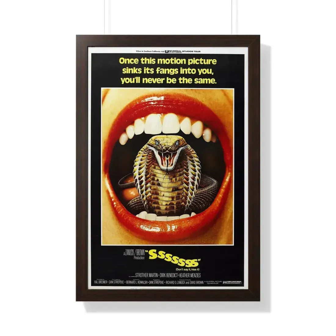 SSSSSSS 1973 - Framed Movie Poster 20" x 30" Walnut - The Sticker Space