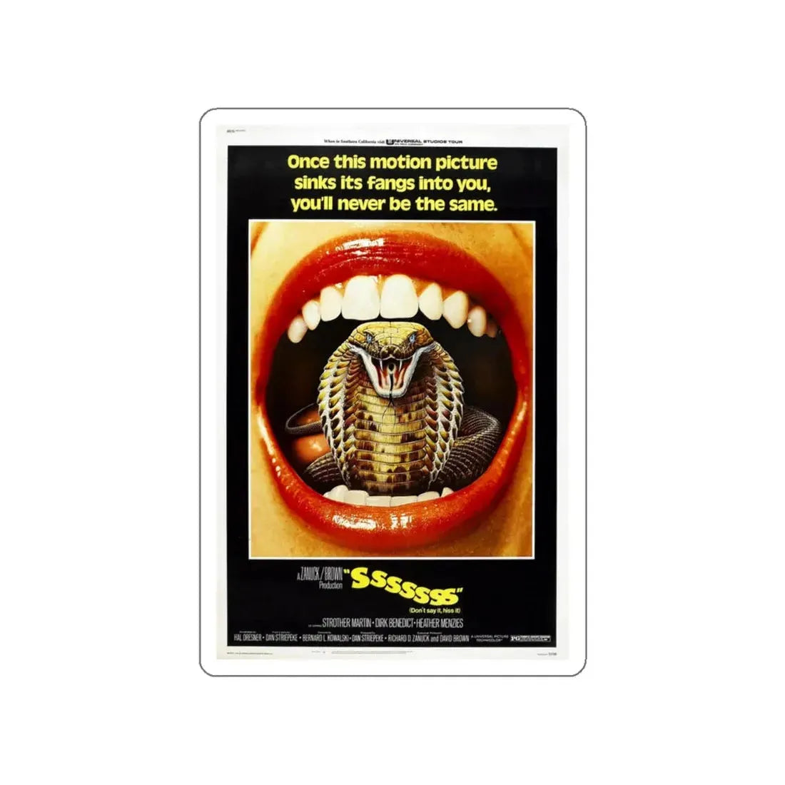 SSSSSSS 1973 Movie Poster STICKER Vinyl Die-Cut Decal 6 Inch - The Sticker Space