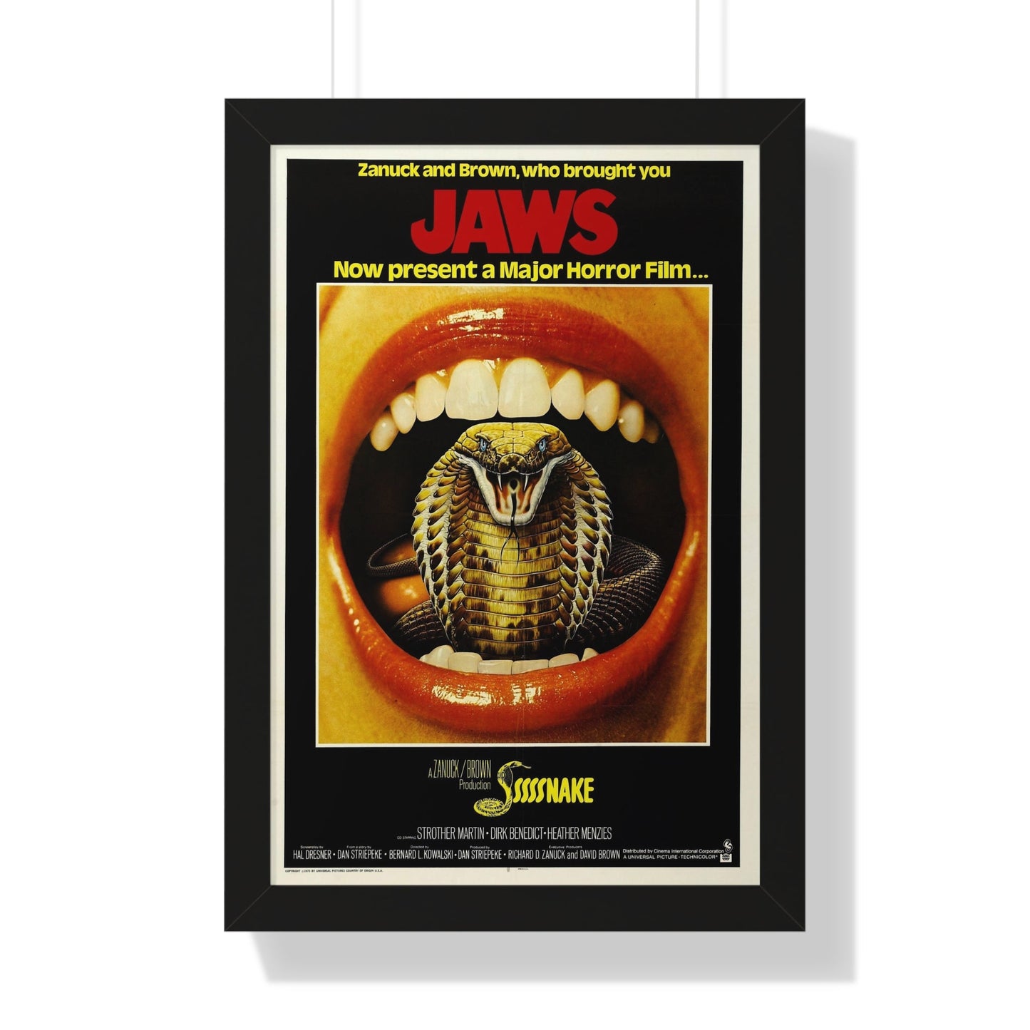 SSSSSSS (SSSSSNAKE) 1973 - Framed Movie Poster-16″ x 24″-The Sticker Space