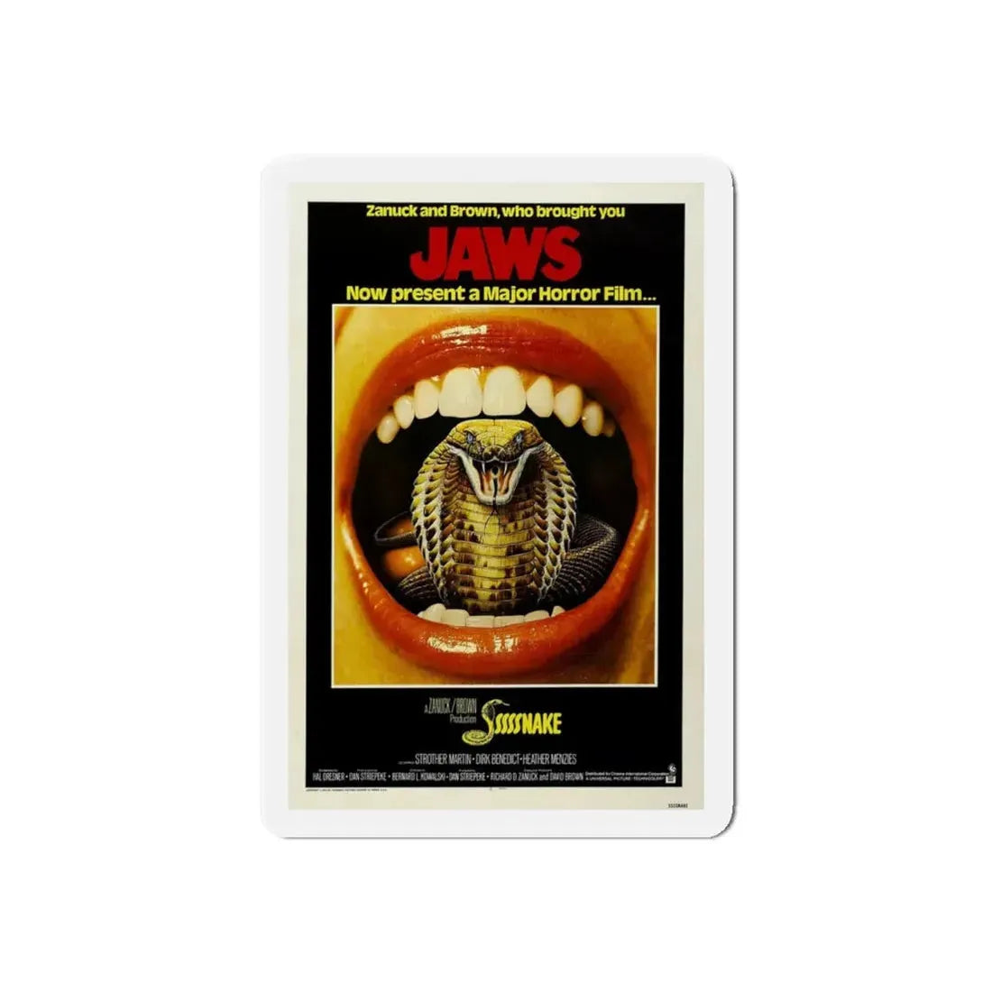 SSSSSSS (SSSSSNAKE) 1973 Movie Poster - Refrigerator Magnet 4 Inch Die-Cut - The Sticker Space