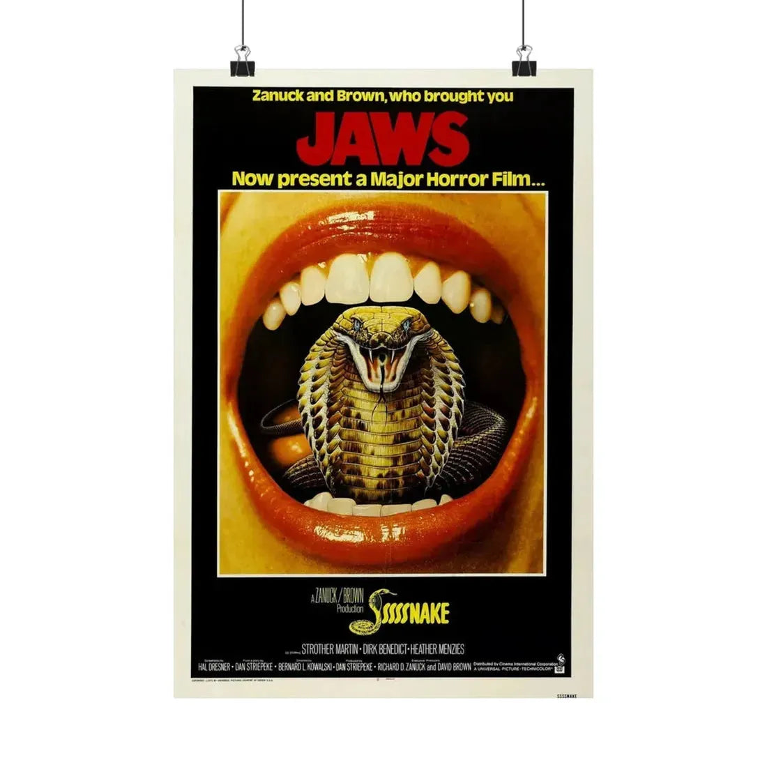 SSSSSSS (SSSSSNAKE) 1973 - Paper Movie Poster 12″ x 18″ Matte - The Sticker Space