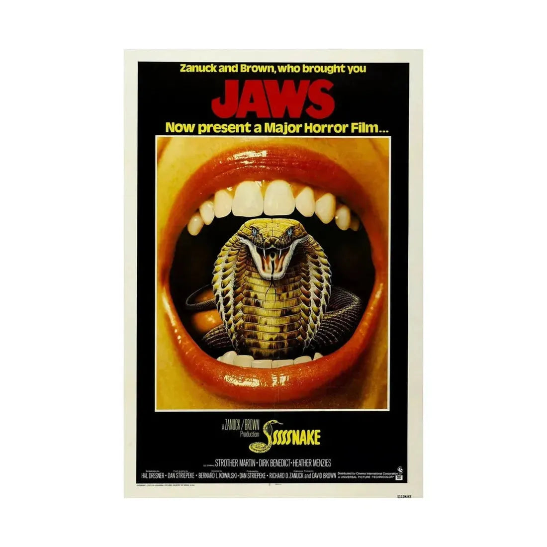 SSSSSSS (SSSSSNAKE) 1973 - Paper Movie Poster - The Sticker Space