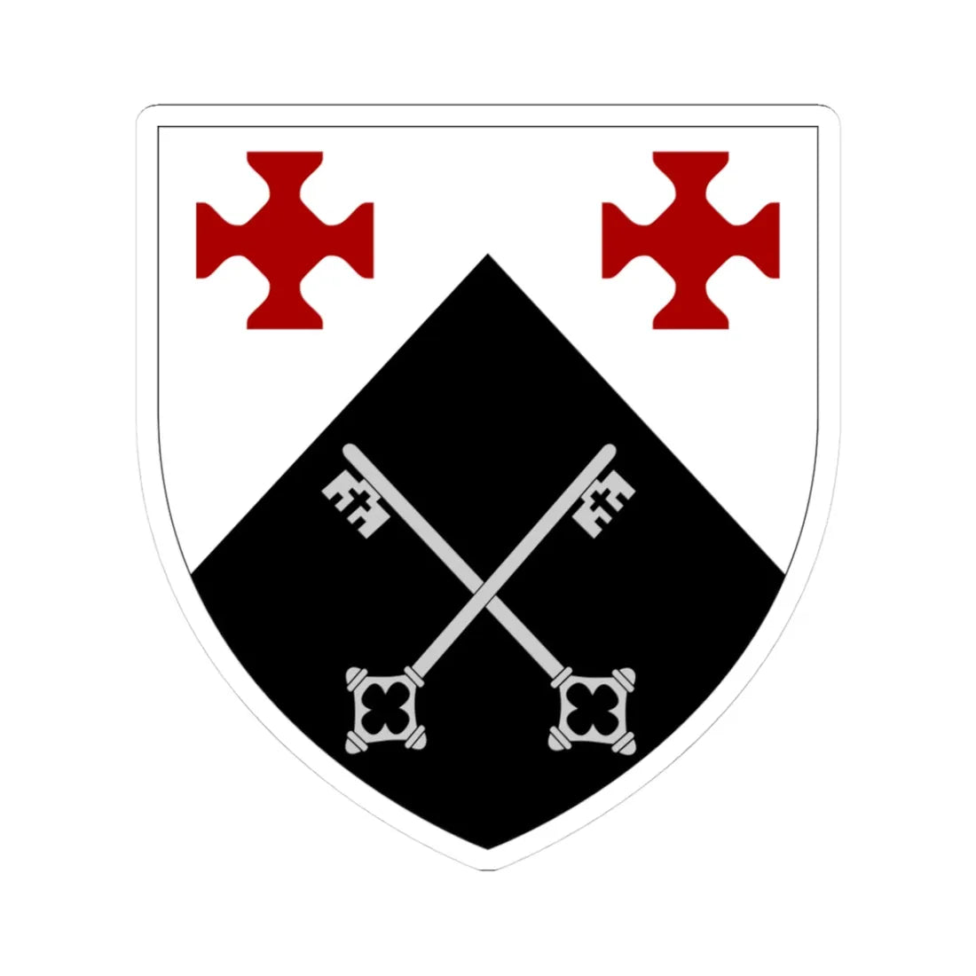 St Aidans College Durham arms (England) (Coat of Arms) STICKER Vinyl Kiss-Cut Decal 3 Inch White - The Sticker Space