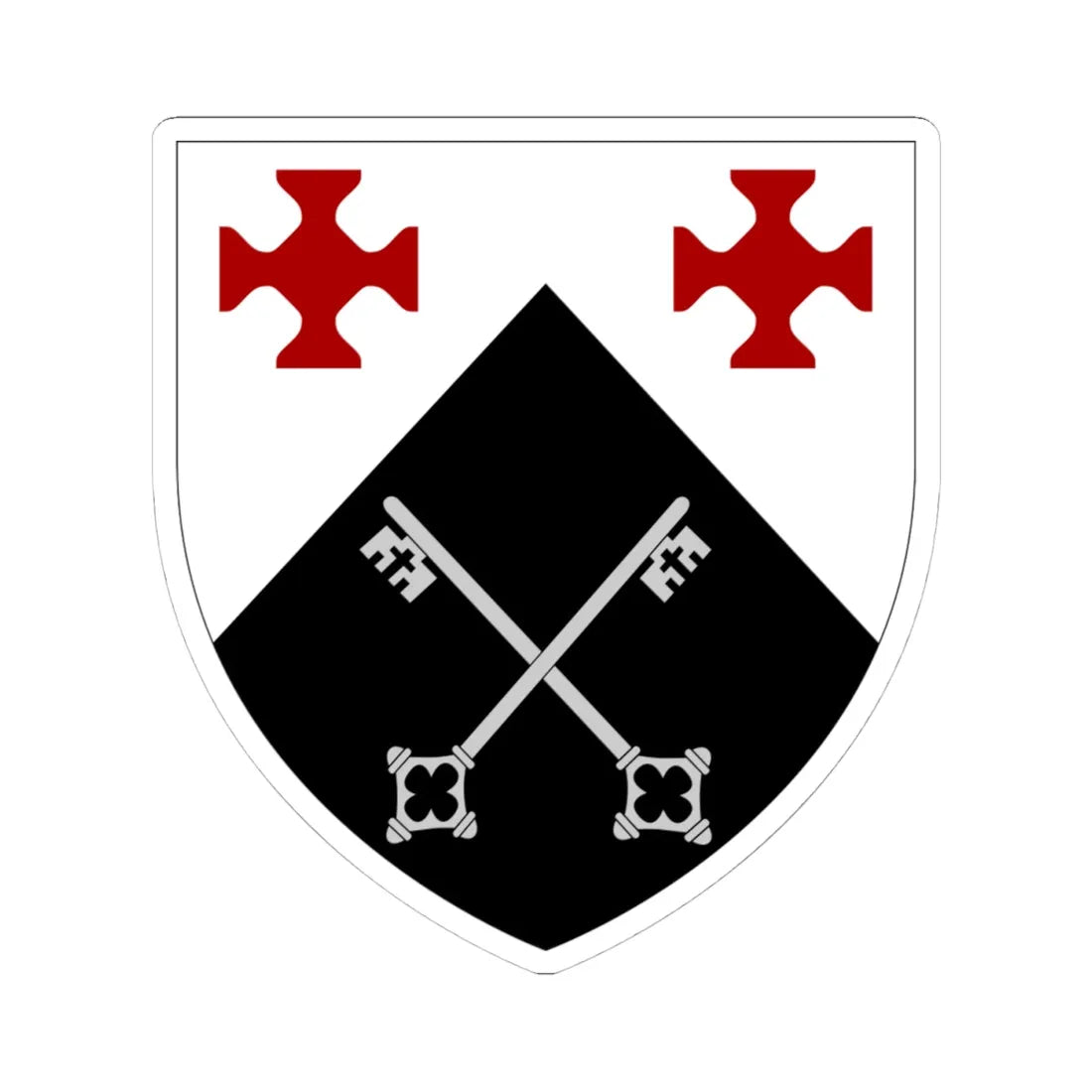 St Aidans College Durham arms (England) (Coat of Arms) STICKER Vinyl Kiss-Cut Decal 4 Inch White - The Sticker Space