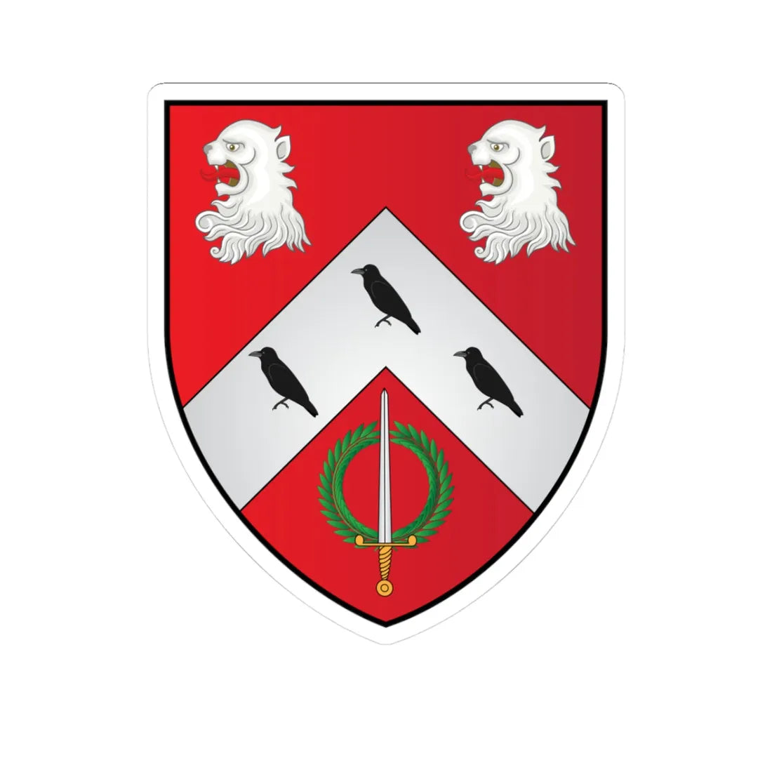 St-Annes College Oxford Coat Of Arms (England) (Coat of Arms) STICKER Vinyl Kiss-Cut Decal 3 Inch White - The Sticker Space