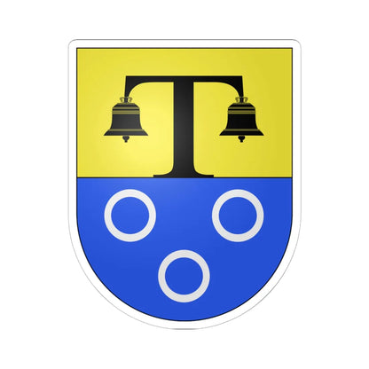 St. Antoni-coat of arms (Switzerland) (Coat of Arms) STICKER Vinyl Kiss-Cut Decal 6 Inch White - The Sticker Space