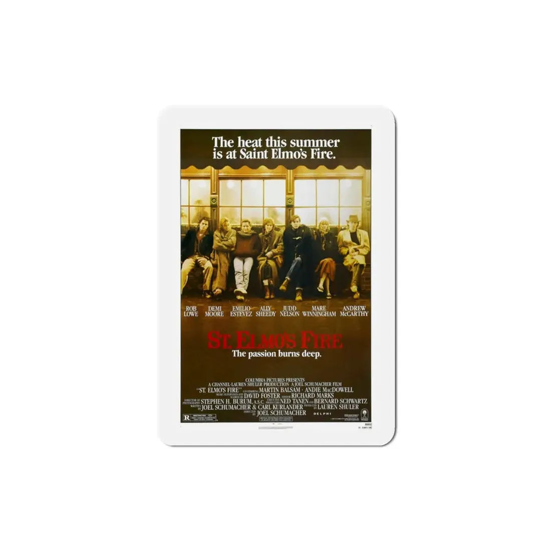 St Elmo's Fire 1985 Movie Poster Refrigerator Magnet 3 Inch - The Sticker Space